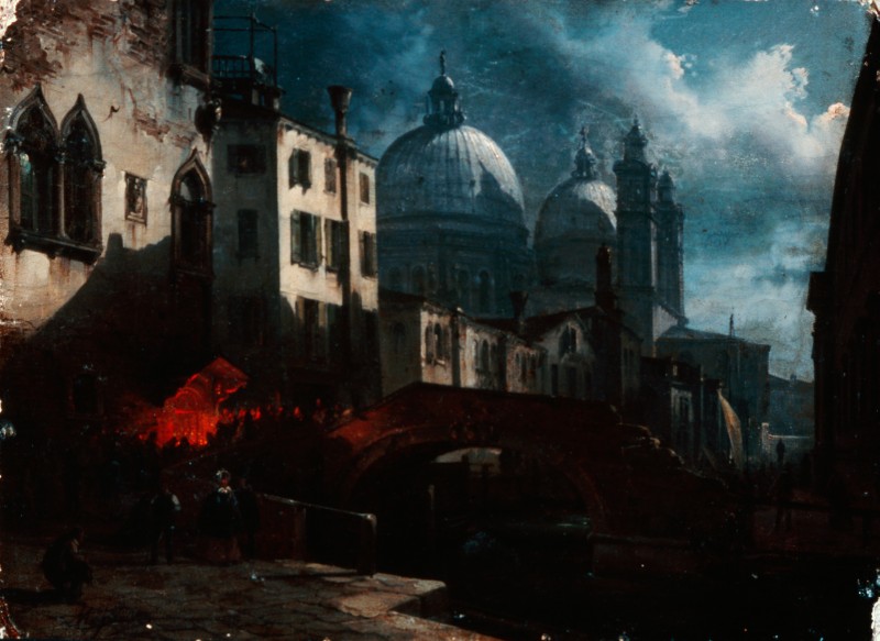 Venetian scene by Giovanni Migliara
