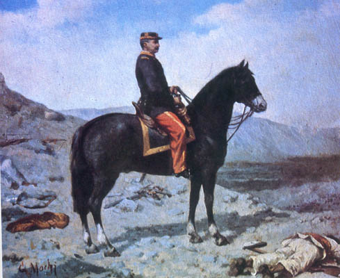 Porträt zu Pferde von General Baquedano by Giovanni Mochi