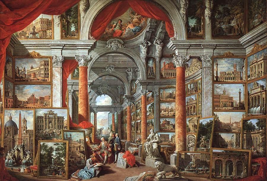 Modern Rome (series of 4) by Giovanni Paolo Panini