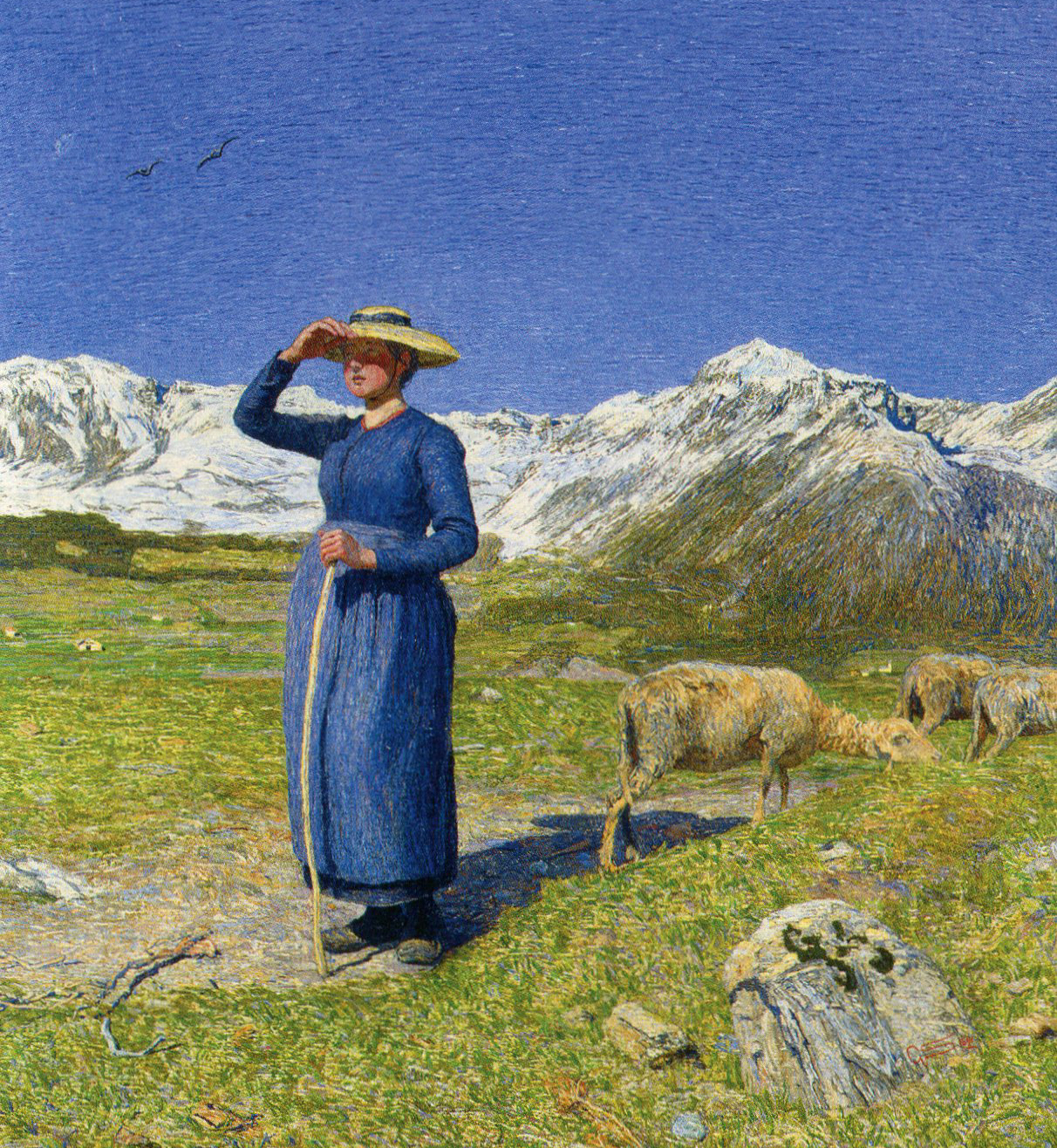 Midday in the Alps by Giovanni Segantini