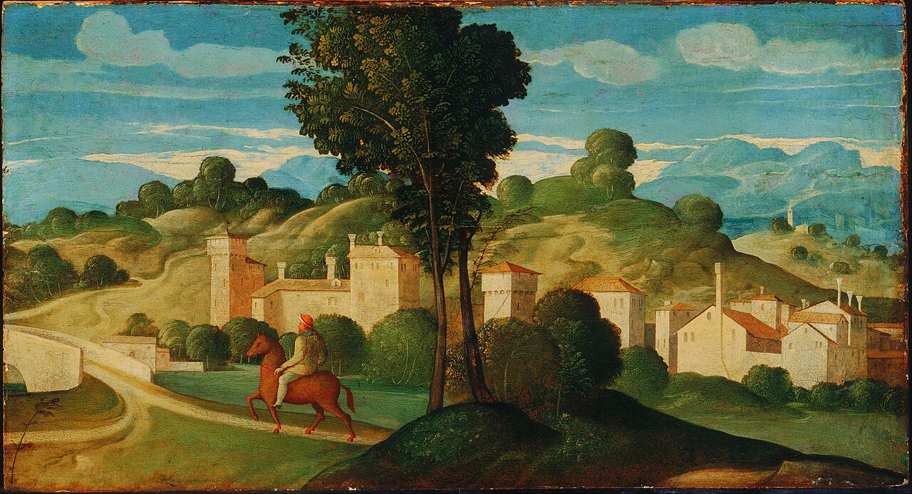 Landscape with Rider by Girolamo da Santacroce