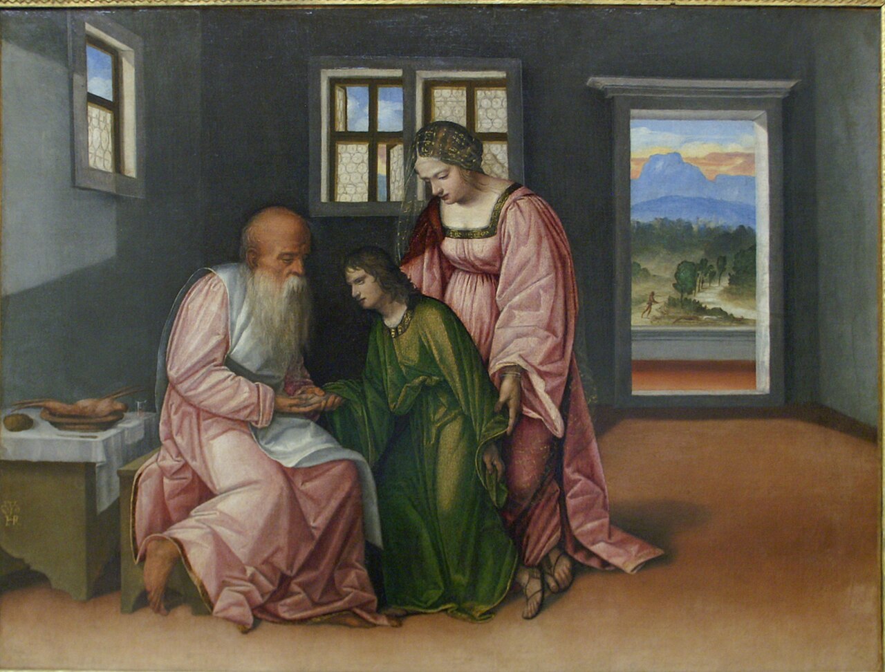 Isaac blesses Jacob by Girolamo da Treviso the Younger