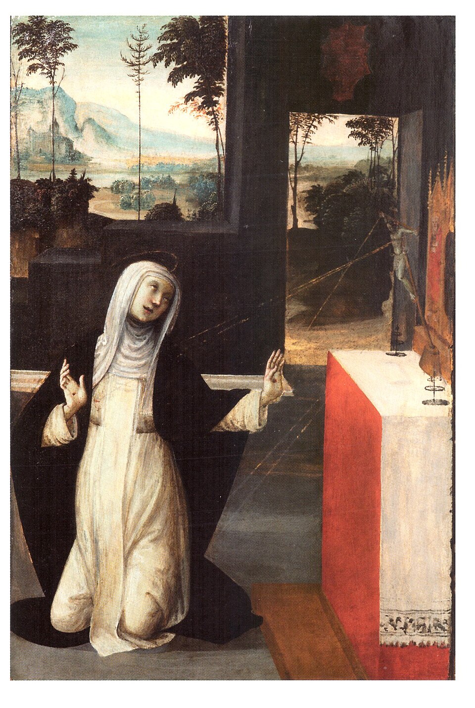 Sainte Catherine recevant les stigmates by Girolamo del Pacchia