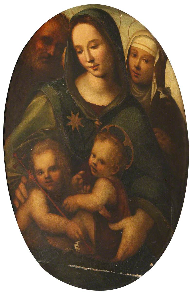 The Holy Family with the Infant Saint John the Baptist and Saint Elizabeth by Girolamo del Pacchia