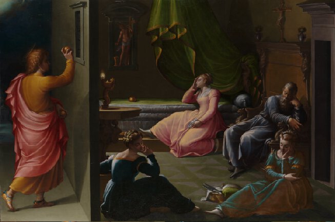Alms of Saint Nicholas by Girolamo Macchietti