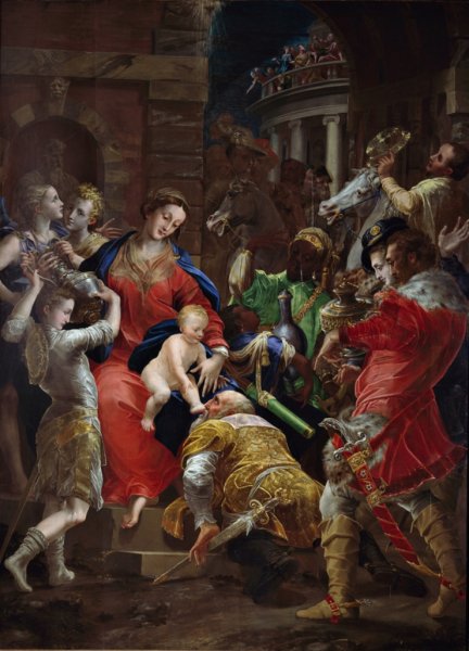 The adoration of the magi by Girolamo Mazzola Bedoli