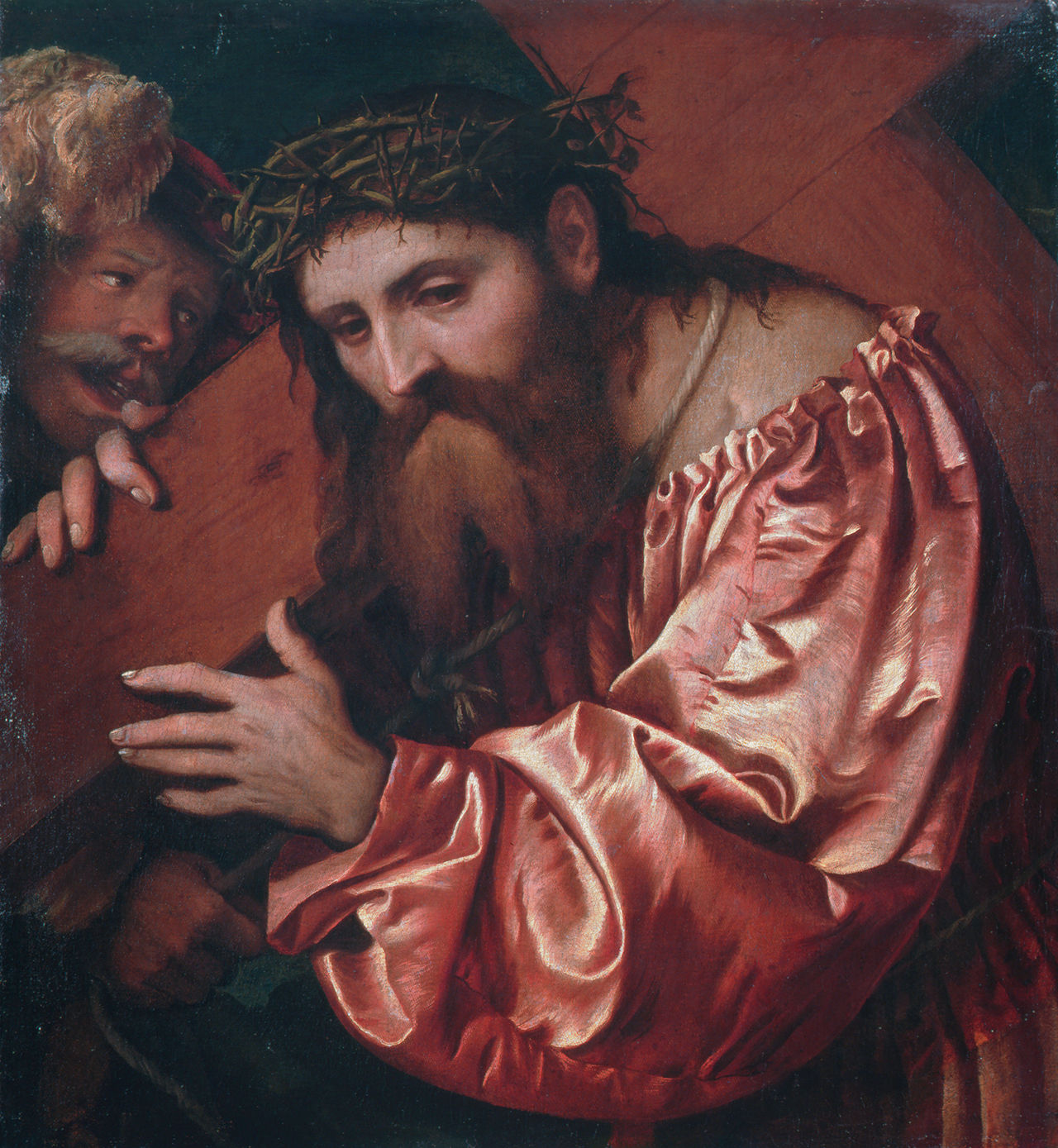 Christ carrying the cross by Girolamo Romanino