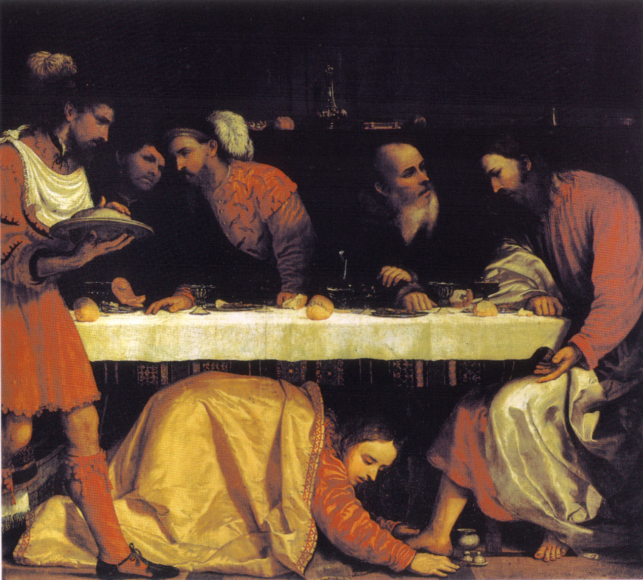 Dinner in the House of Simon the Pharisee by Girolamo Romanino