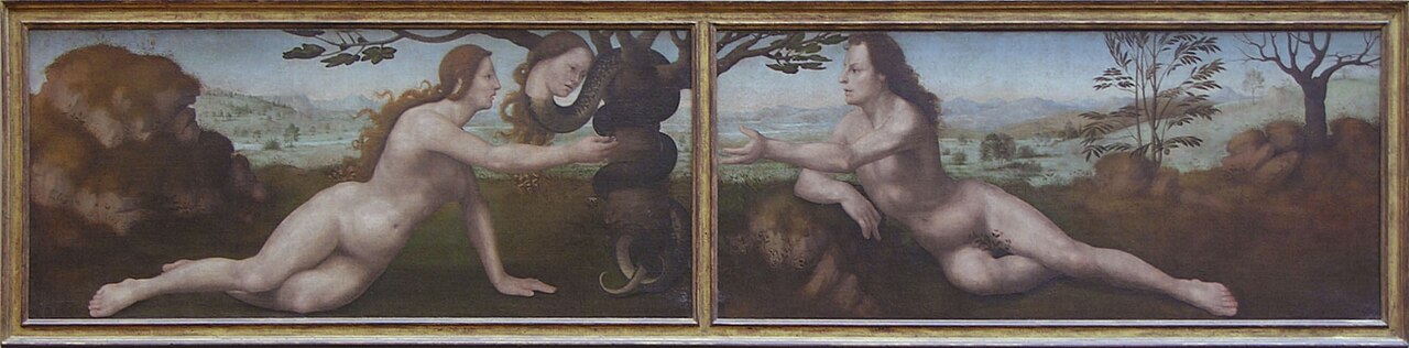 Adam; Eve by Giuliano Bugiardini