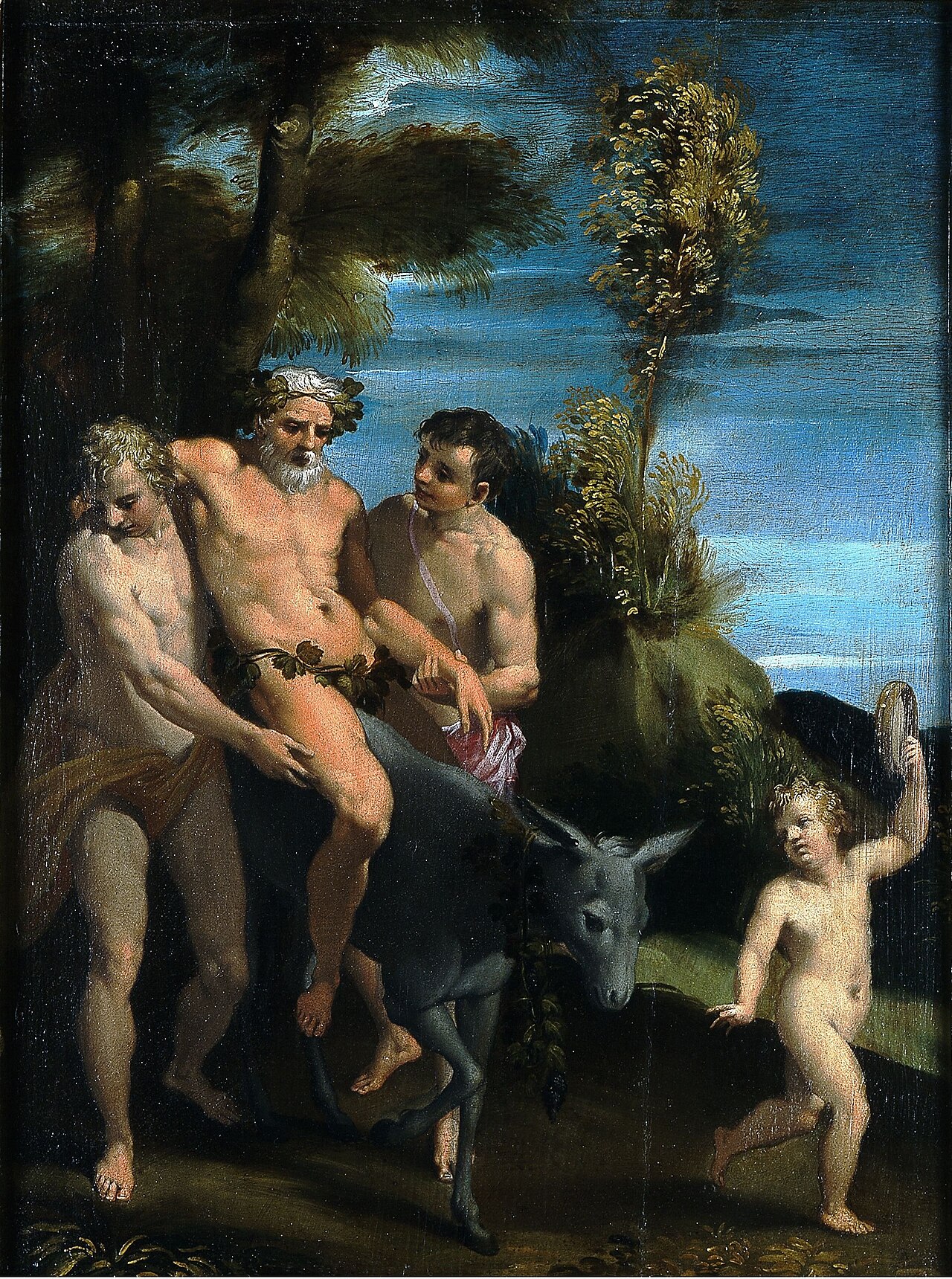 Drunken Silenus on an Ass by Giulio Cesare Amidano