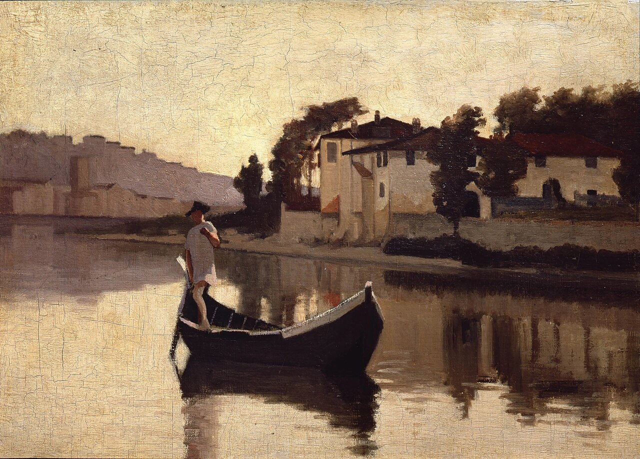 The Arno river near Casaccia by Giuseppe Abbati