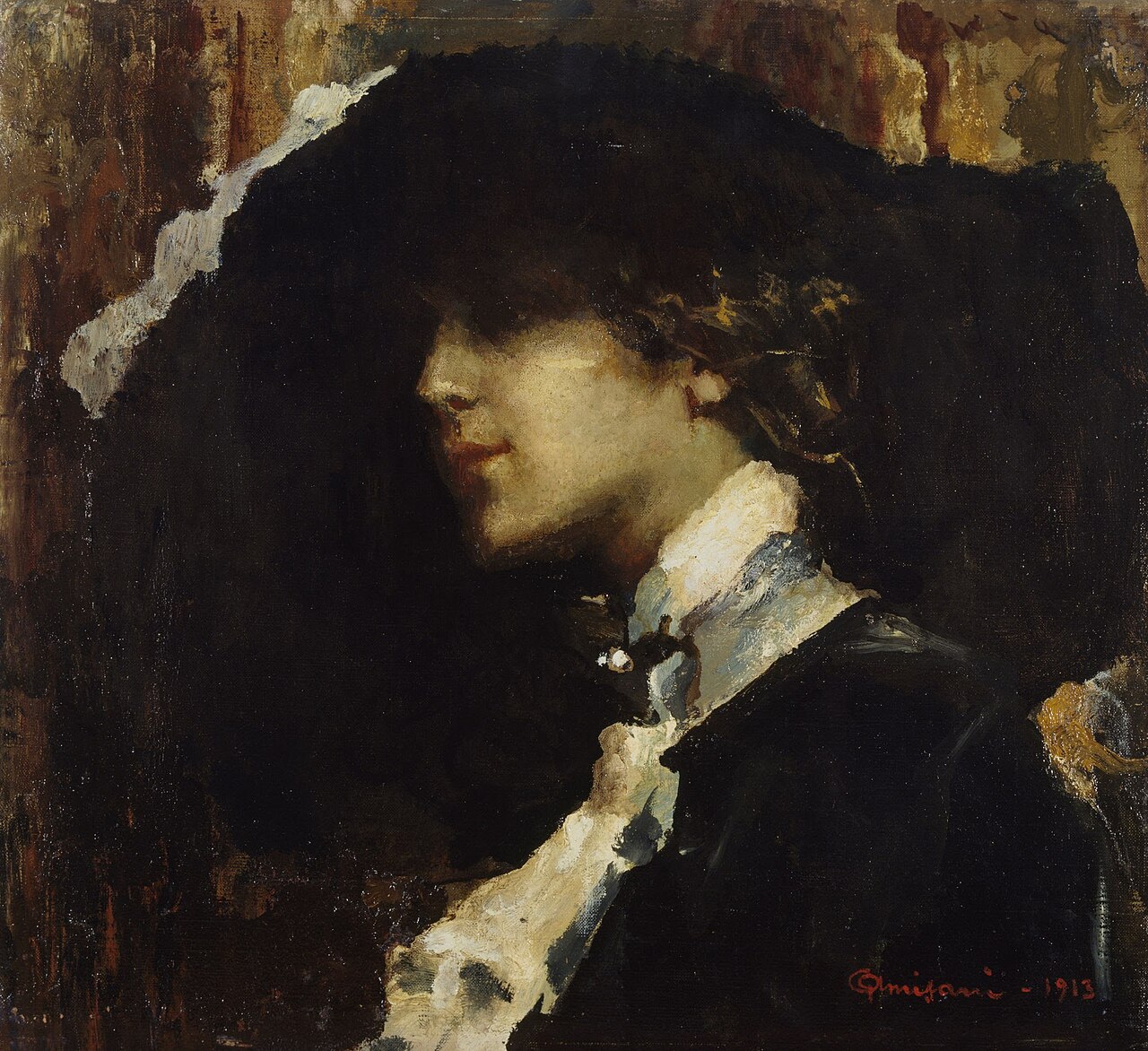 Il cappello nero by Giuseppe Amisani