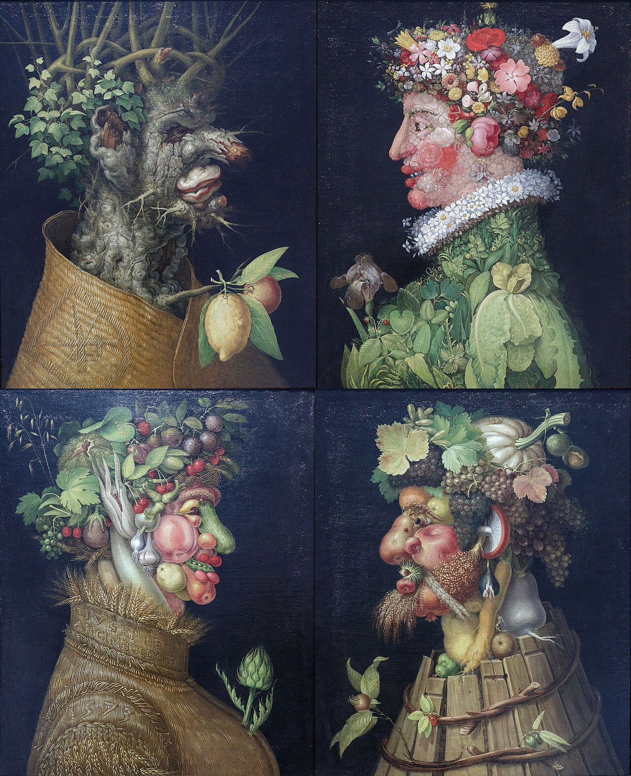 The Four Seasons by Giuseppe Arcimboldo