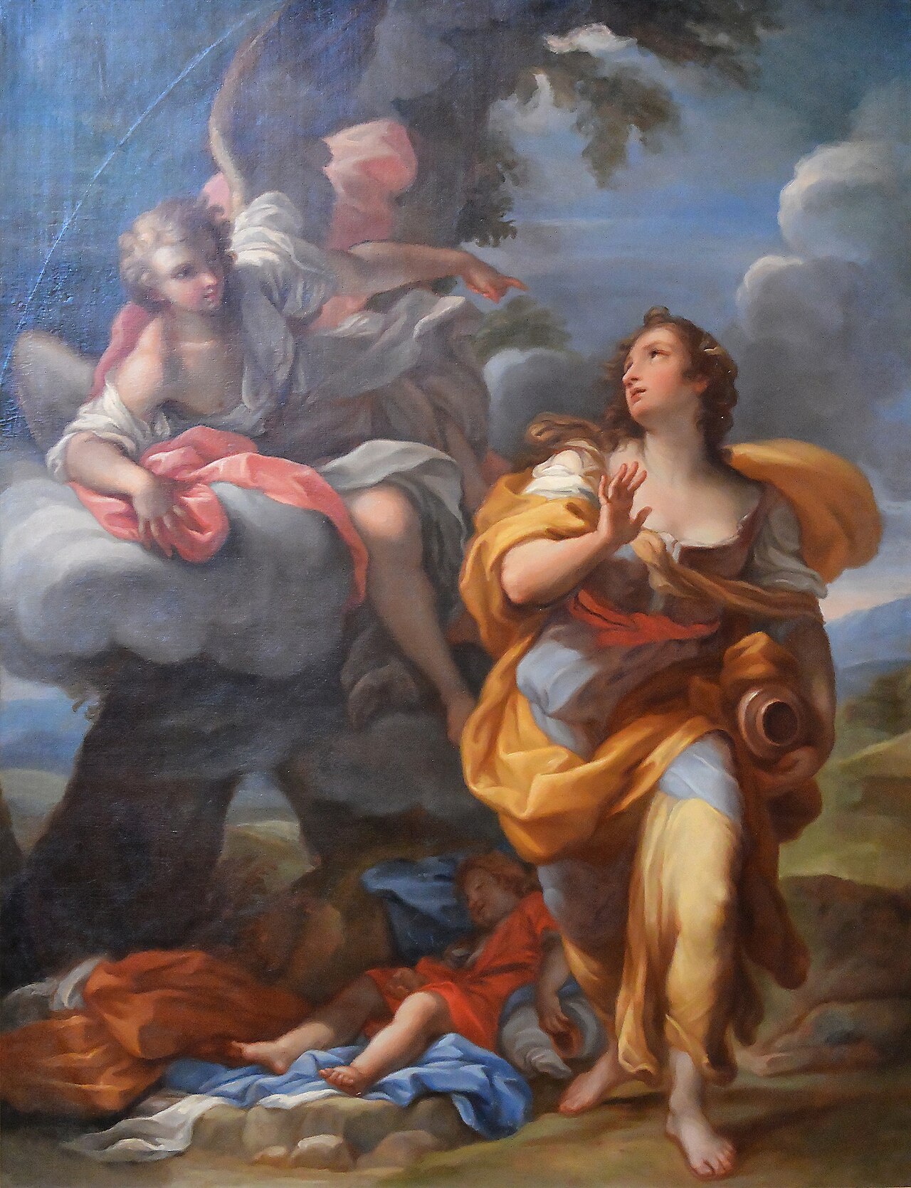 Hagar and the Angel by Giuseppe Bartolomeo Chiari
