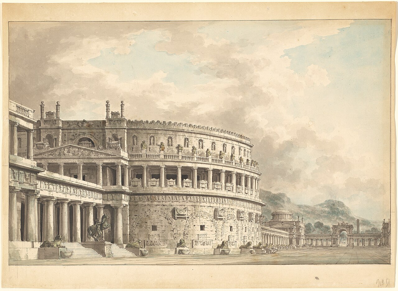 Architectural Fantasy of a Magnificent Ancient Mausoleum by Giuseppe Borsato