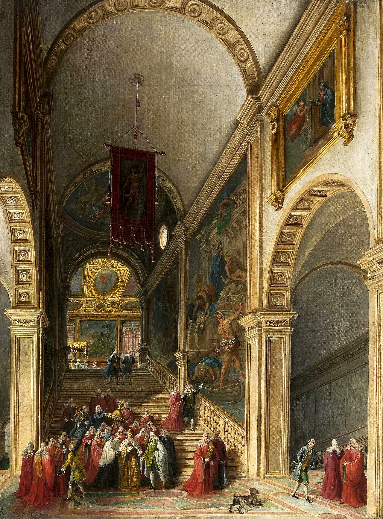 Doge visit to Scuola di San Rocco. by Giuseppe Borsato