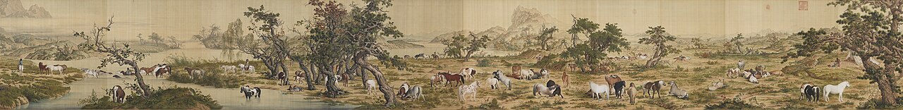 One Hundred Horses by Giuseppe Castiglione