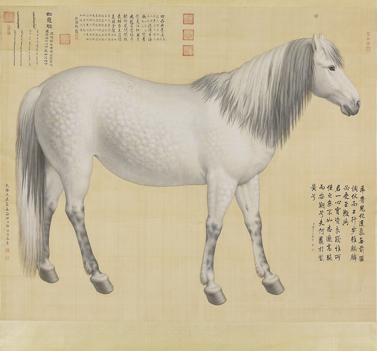 Ten Steeds by Giuseppe Castiglione