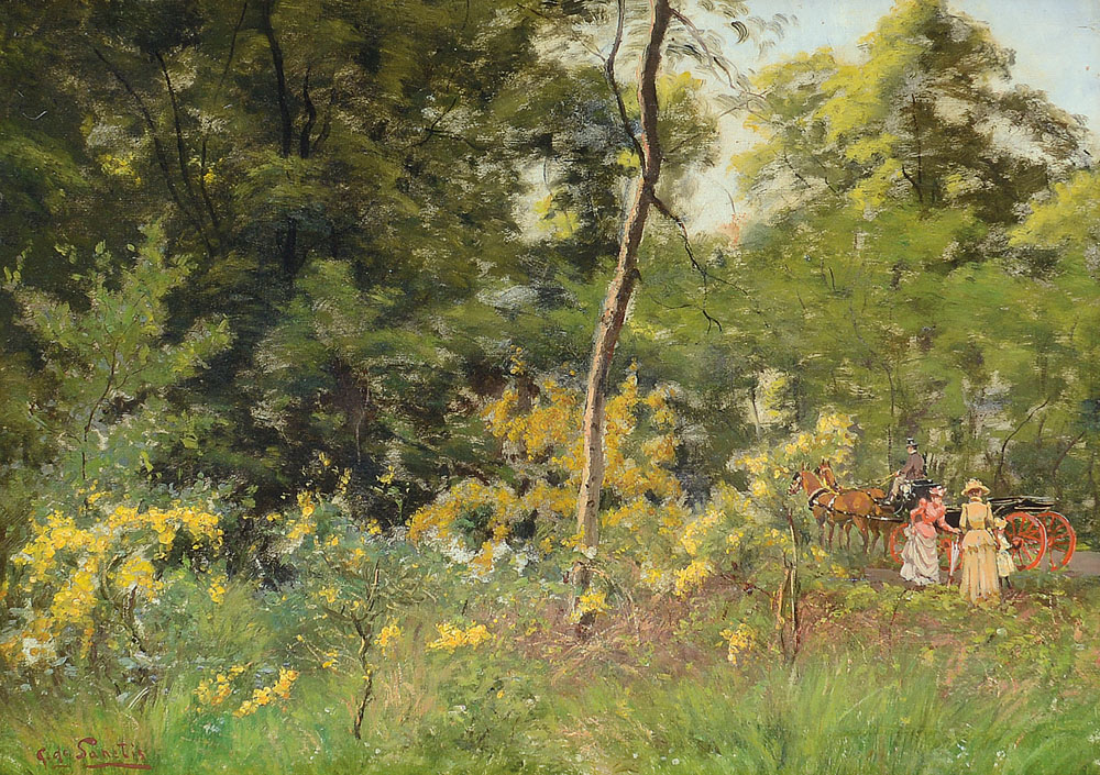 At the Edge of the Forest by Giuseppe De Sanctis