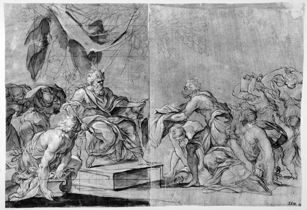 Moses upbraids the Israelites by Giuseppe Nicola Nasini