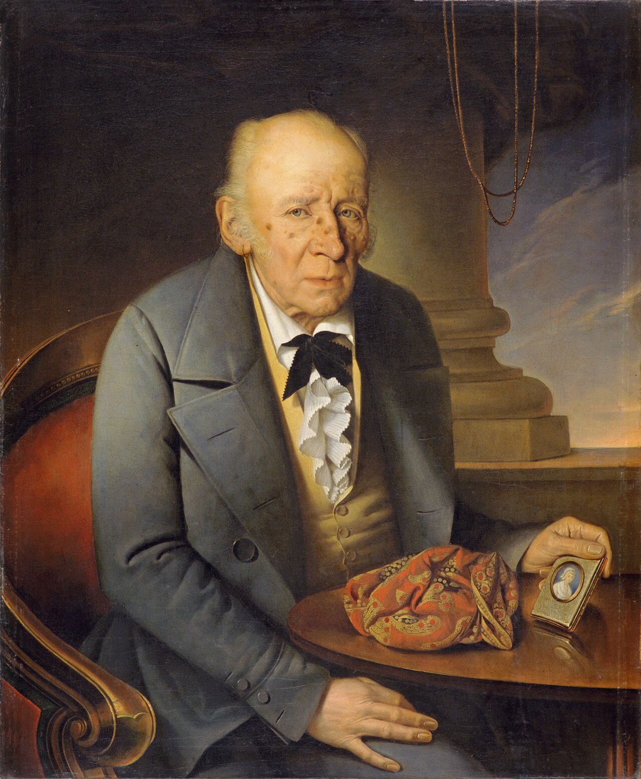 Portrait of the artist's father by Giuseppe Tominz