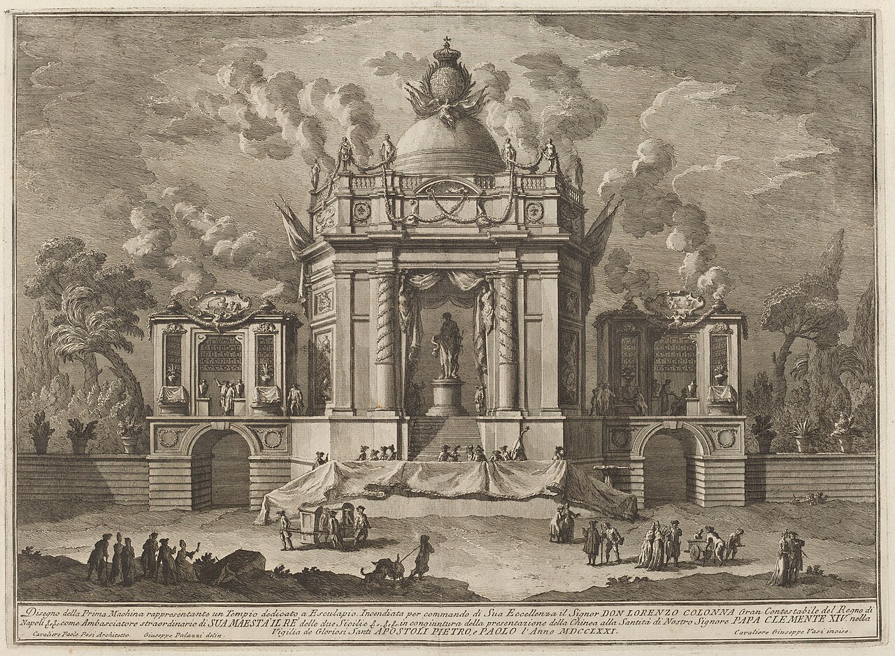 A Temple Dedicated to Aesculapius, for the "Chinea" Festival by Giuseppe Vasi