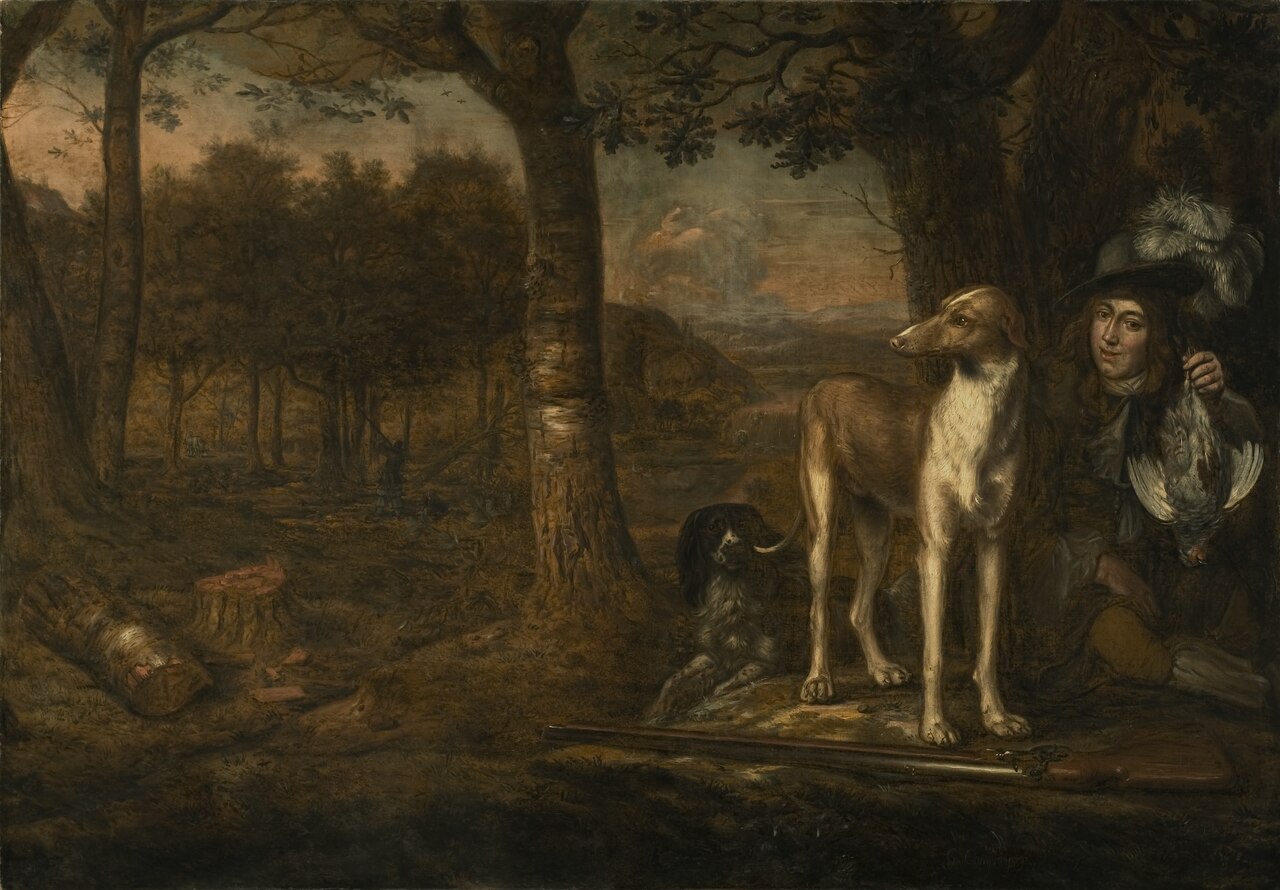After the Hunt by Govert Dircksz Camphuysen