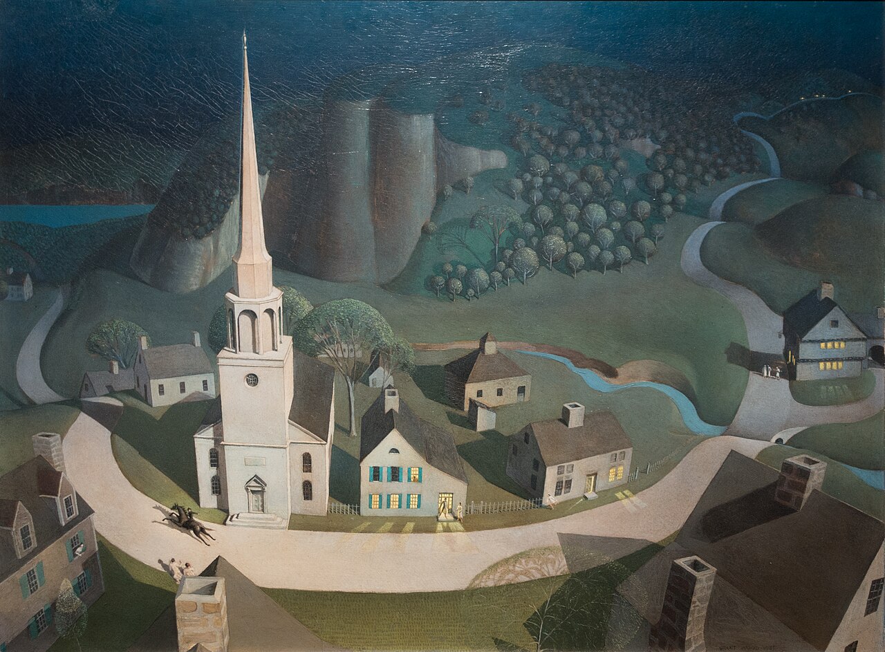 The Midnight Ride of Paul Revere by Grant Wood