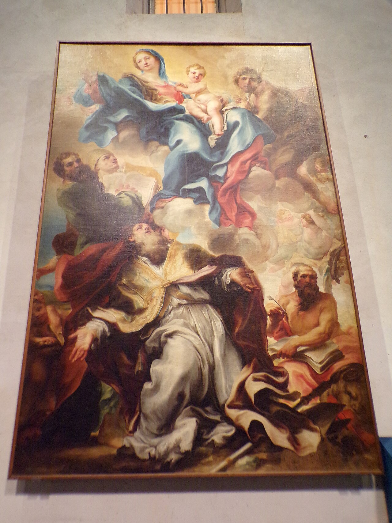 Madonna with Child and Saints Augustine, Paul, Gregory, John the Baptist and Jerome by Gregorio De Ferrari