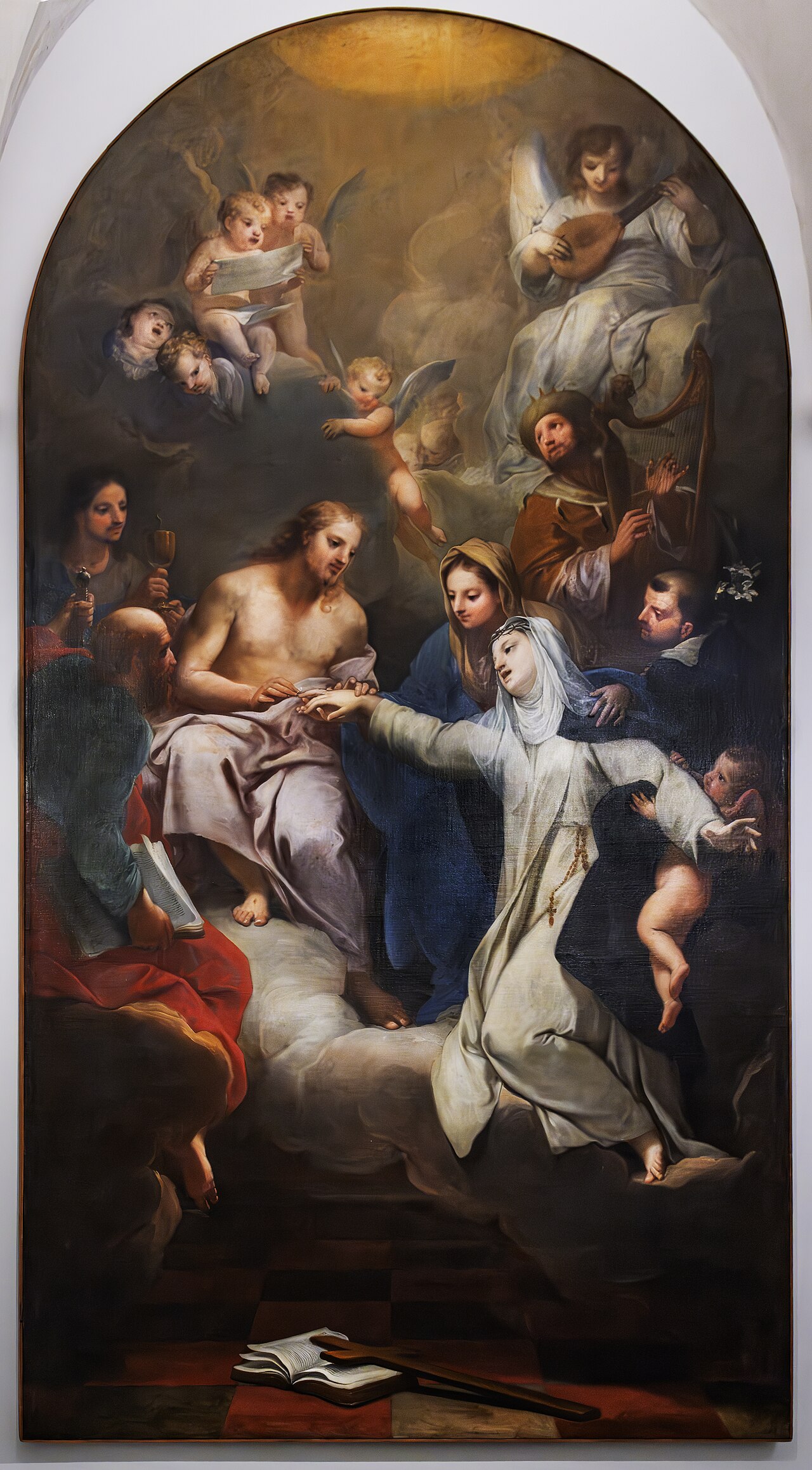 Mystical Marriage of St. Catherine of Siena in the Presence of Other Saints by Gregorio Lazzarini