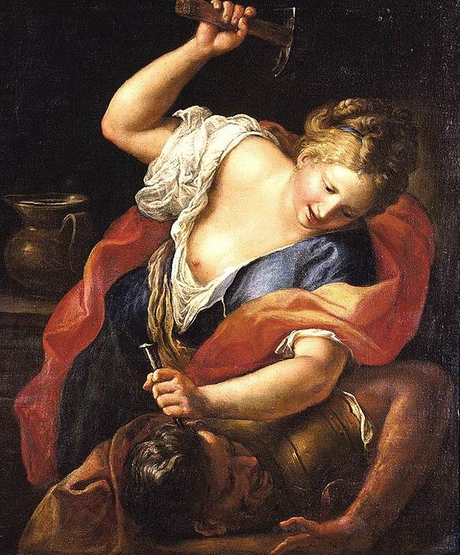Yael kills Sisera by Gregorio Lazzarini