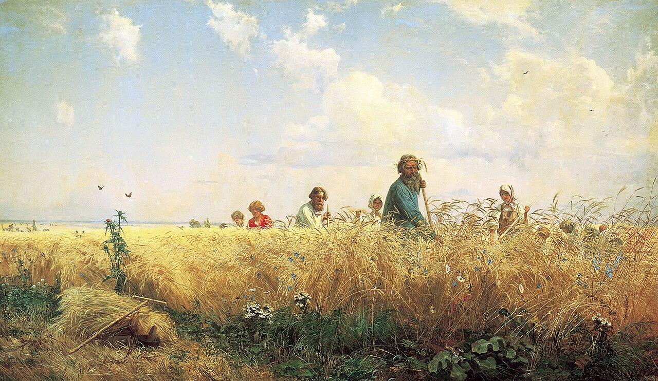 Harvest time. Croppers by Grigoriy Myasoyedov