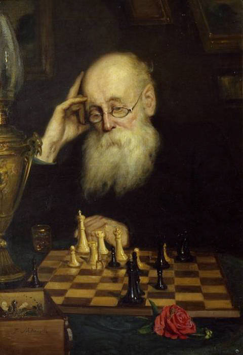 Portrait of the chess player A. D. Petrov by Grigoriy Myasoyedov