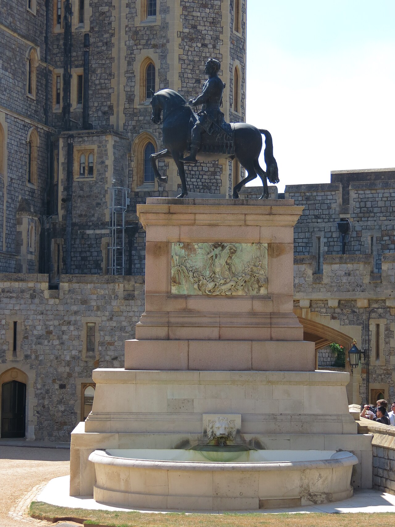 equestrian statue of Charles II by Grinling Gibbons