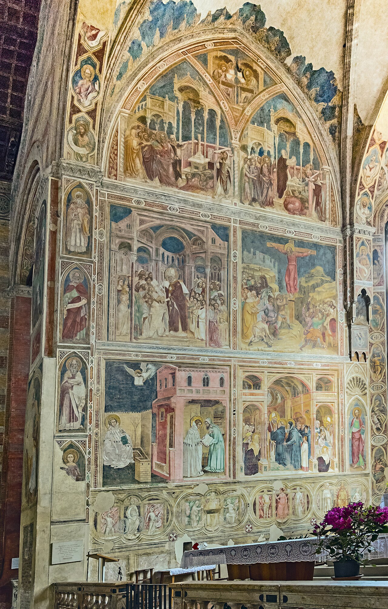 Saints Philip and Augustine of Hippo by Guariento by Guariento di Arpo