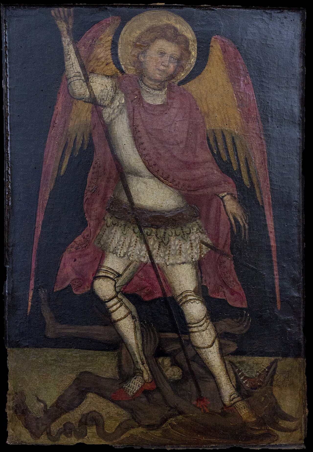 San Michele Arcangelo combatte contro Satana by Guariento di Arpo