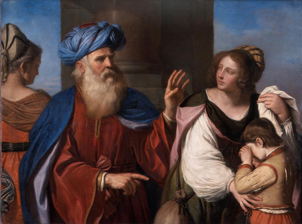 Abraham Casting Out Hagar and Ishmael by Guercino