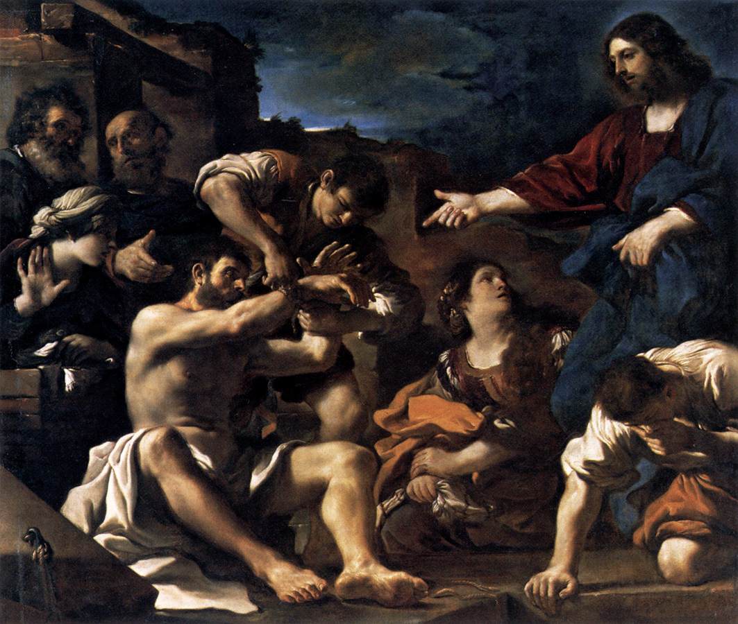 The Raising of Lazarus by Guercino