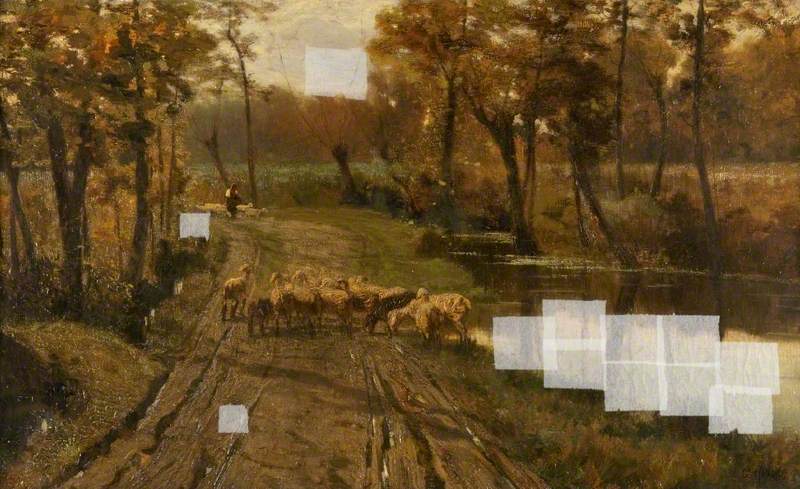 October in the Venetian Countryside by Guglielmo Ciardi