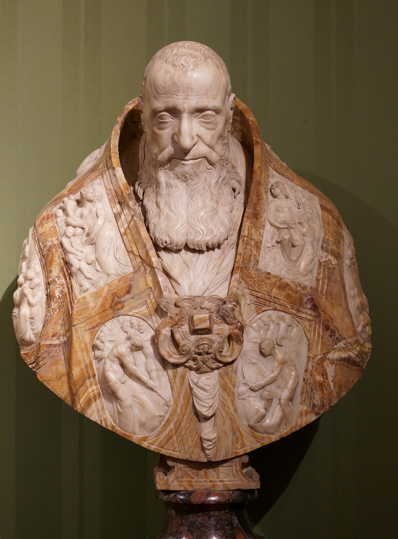 Bust of Pope Paul III with decorated cope by Guglielmo della Porta