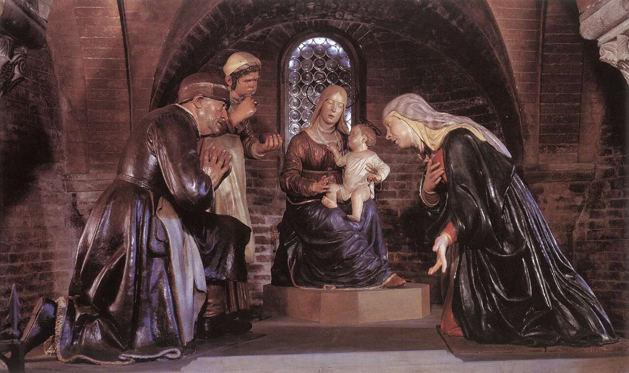 Adoration, Madonna della pappa by Guido Mazzoni