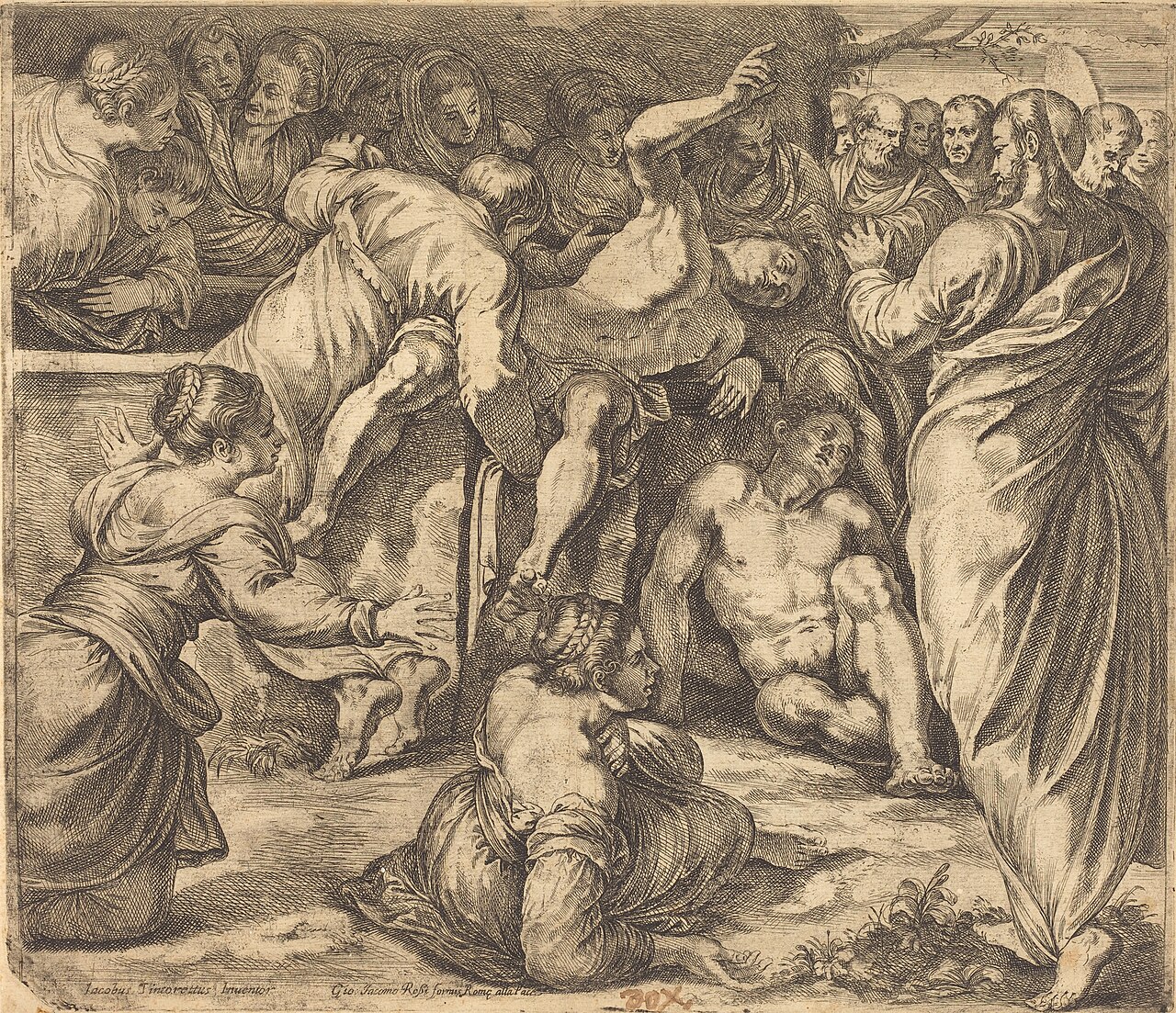 The Raising of Lazarus by Guillaume Courtois