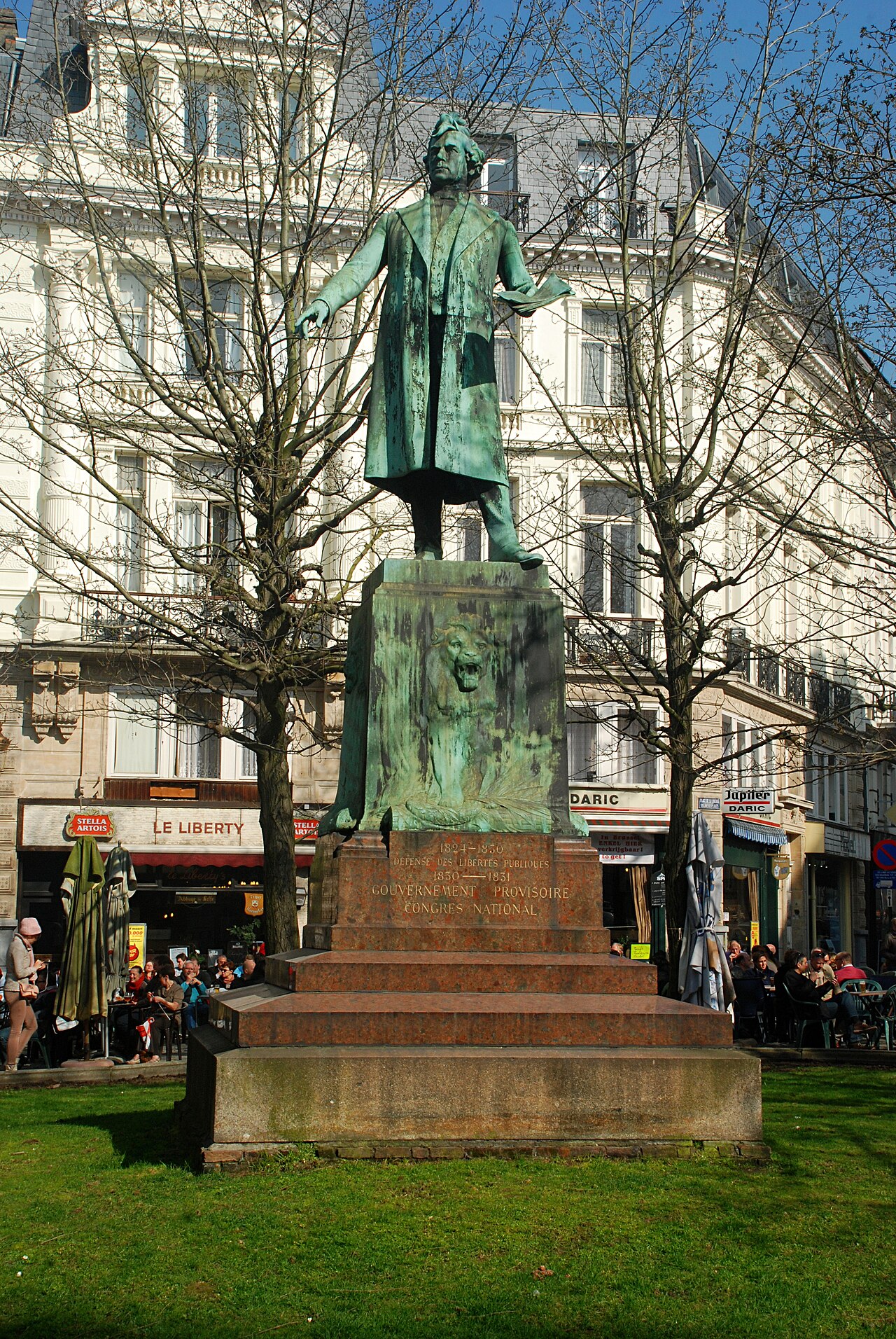 statue of Charles Rogier by Guillaume de Groot