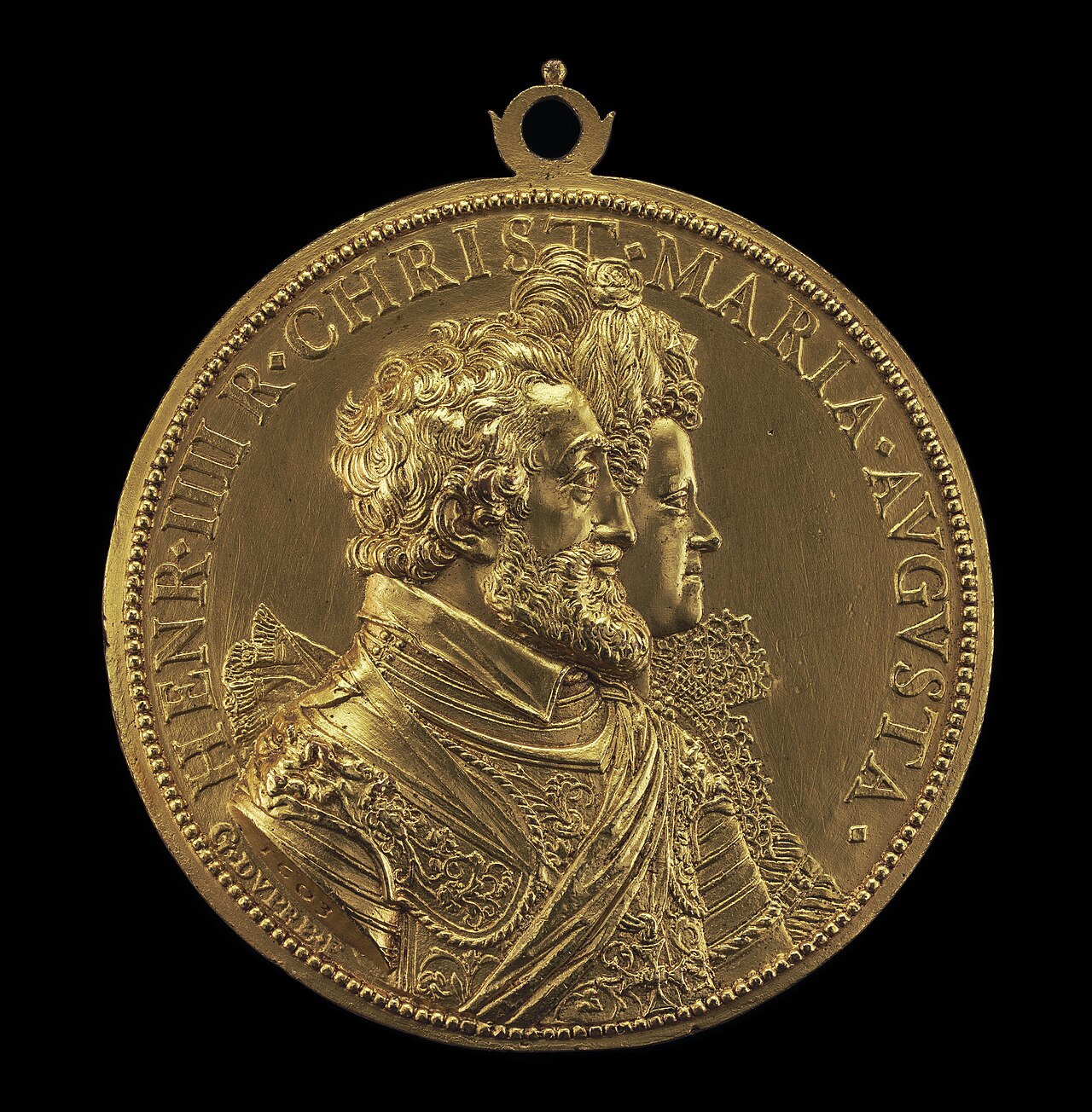 Henri IV, 1553-1610, King of France 1589, and Marie de' Medici, 1573-1642, His Wife 1600 [obverse] by Guillaume Dupré
