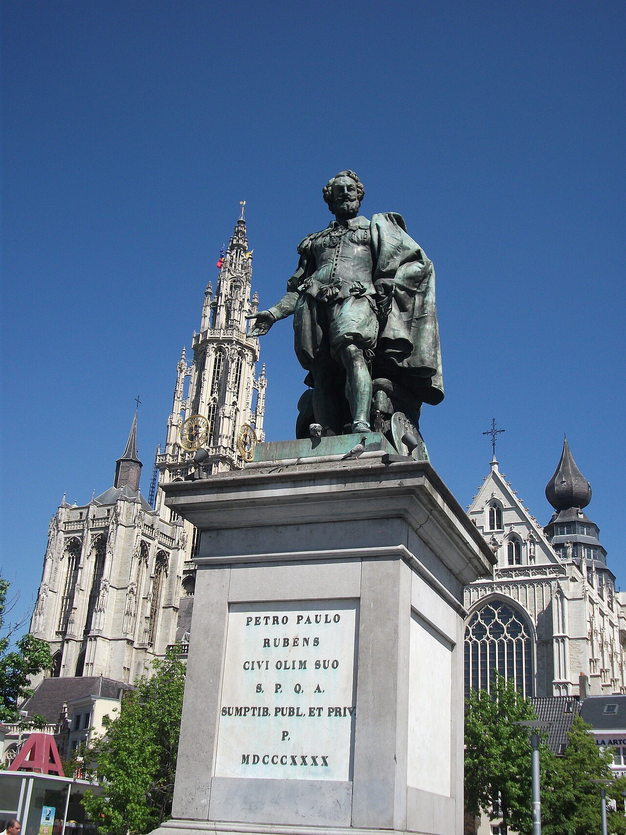Statue of Peter Paul Rubens by Guillaume Geefs