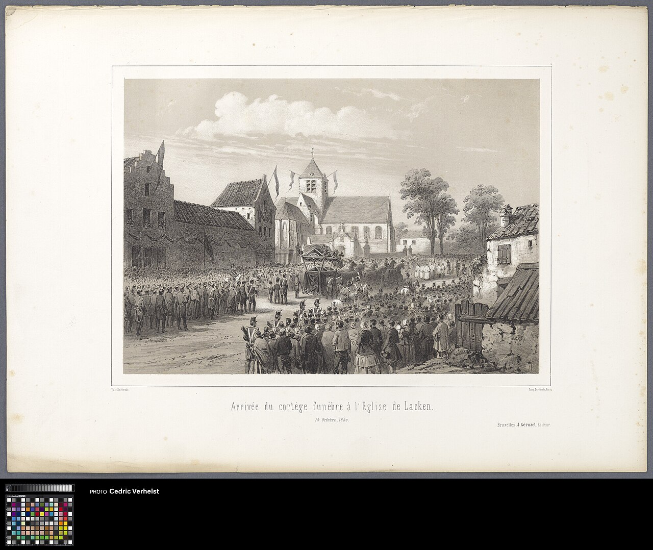 Arrival of the funeral procession at the Church of Laeken by Guillaume Van der Hecht