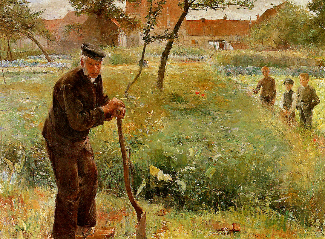 The old man and the three young men by Guillaume Van Strydonck