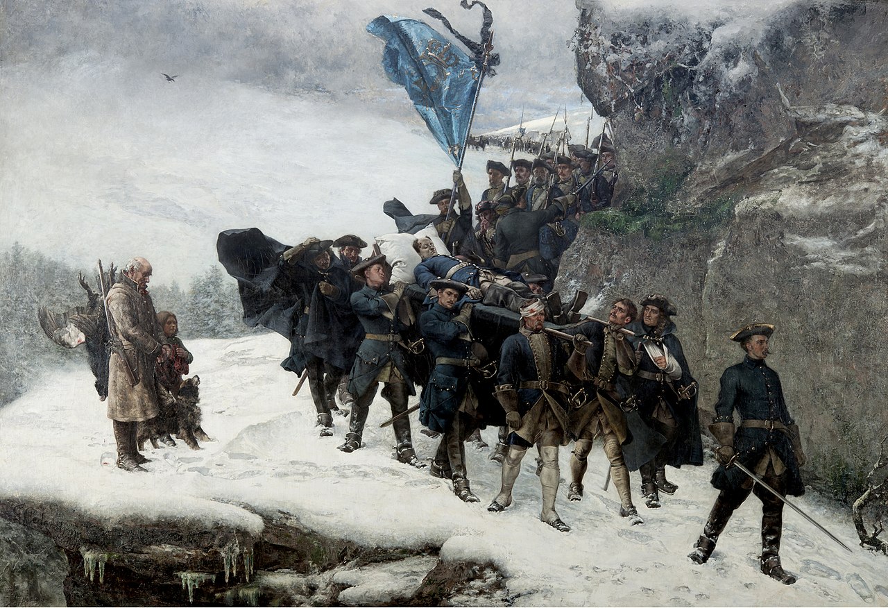 The Body of Charles XII of Sweden Being Carried Home from Norway by Gustaf Cederström