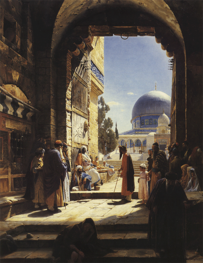 At the Entrance to the Temple Mount, Jerusalem by Gustav Bauernfeind