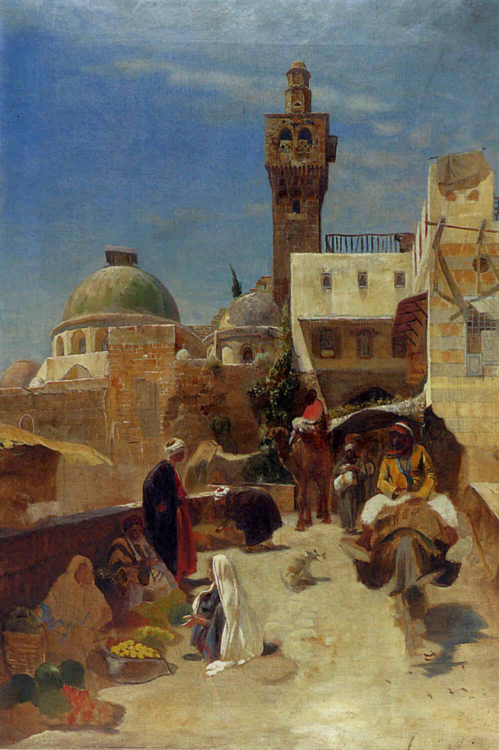 Oriental Street Scene by Gustav Bauernfeind